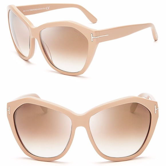 Tom Ford Accessories - New TOM FORD Angelina Nude Oversized Sunglasses